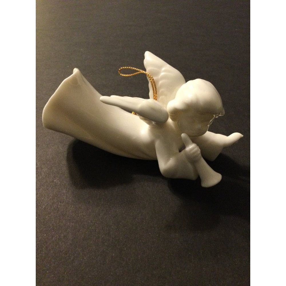 Vintage Midwest Japan Porcelain Ceramic Angel Figurine Marked Tree Ornament